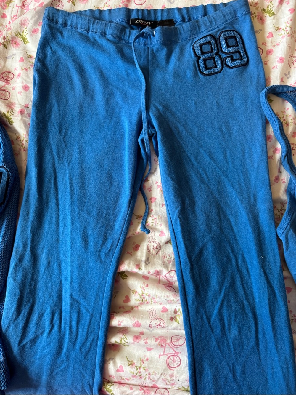 DKNY Active Women’s Royal Blue Drawstring Joggers with '89 Patch